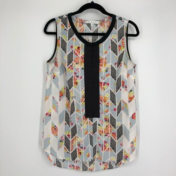 CABI Grosgrain Sleeveless Blouse Style 249 - Picture 1 of 10